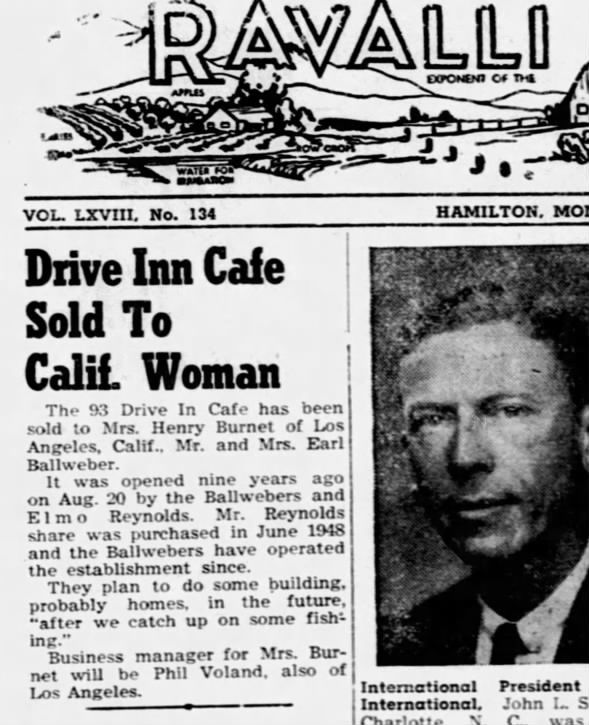 Elmo Charles Reynolds mentioned in Ravalli Republican newspaper article in 1956.